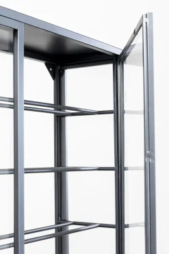 Witryny*KARE Design Witryna Na Wina Loft 2-drzwiowa Stal I Szkło 75x180 Cm