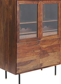 Witryny*KARE Design Witryna Ravello 100x140 Cm Sheesham Brązowa