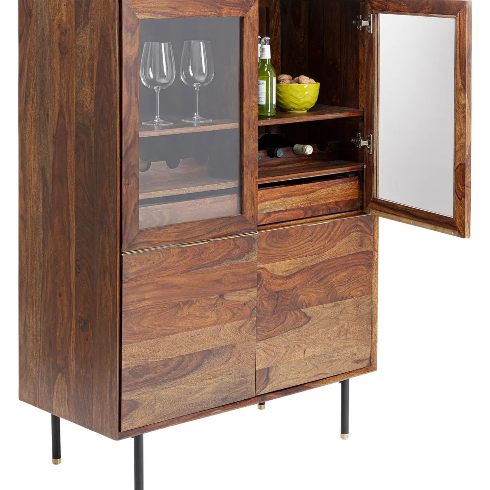 Witryny*KARE Design Witryna Ravello 100x140 Cm Sheesham Brązowa