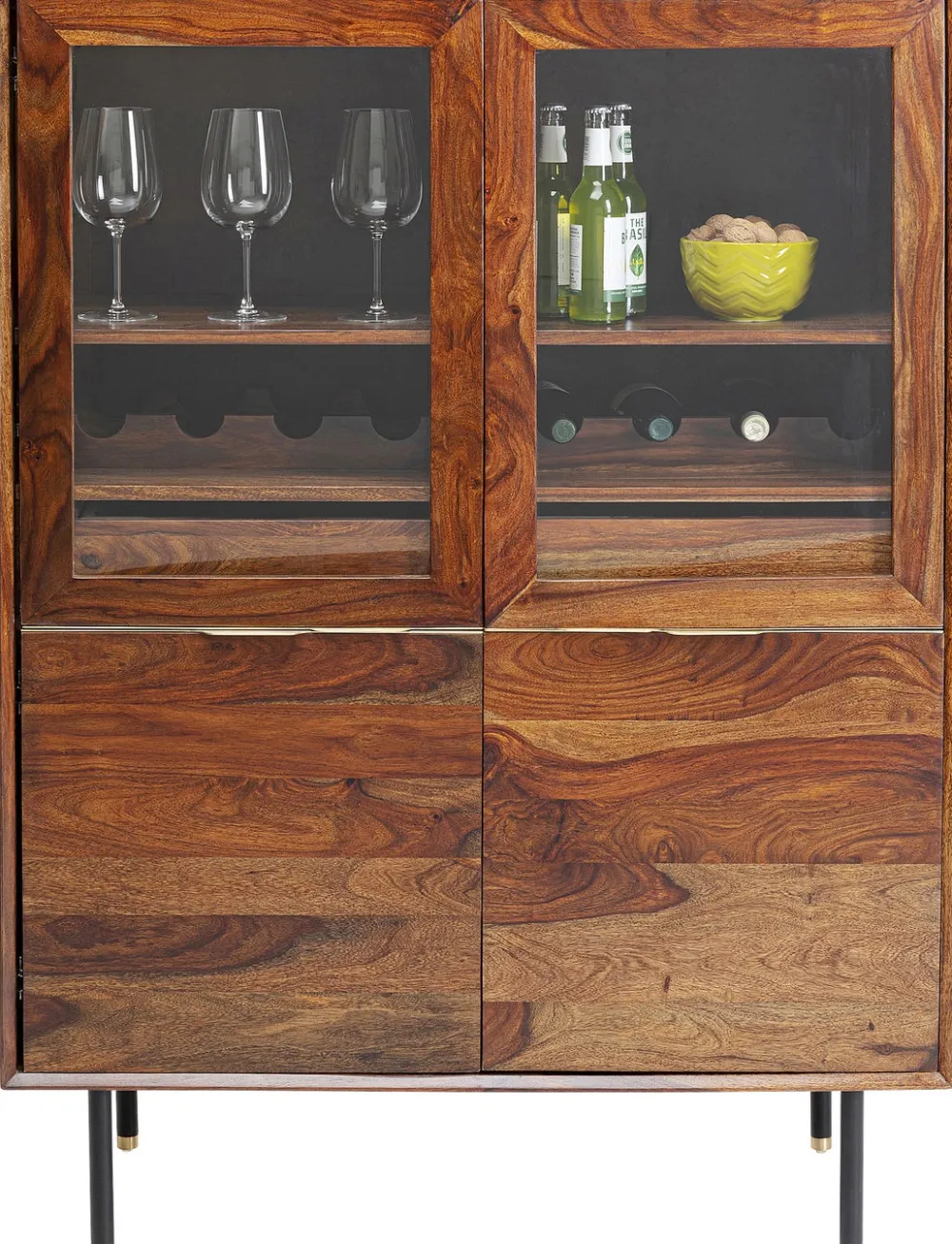 Witryny*KARE Design Witryna Ravello 100x140 Cm Sheesham Brązowa