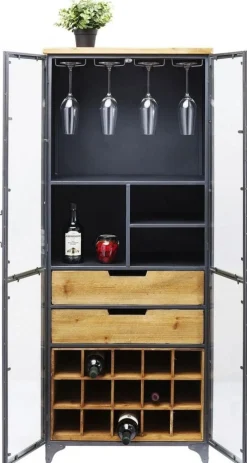 Witryny*KARE Design Witryna Refugio 60x156 Cm Antracytowa