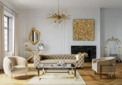 Wieszaki Stojące*KARE Design Wózek Na Bagaże Vegas 105x186 Cm Złoty