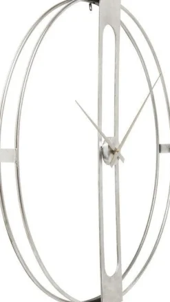 Zegary*KARE Design Zegar ścienny Clip Ø60cm Srebrny