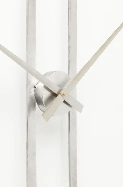 Zegary*KARE Design Zegar ścienny Clip Ø60cm Srebrny