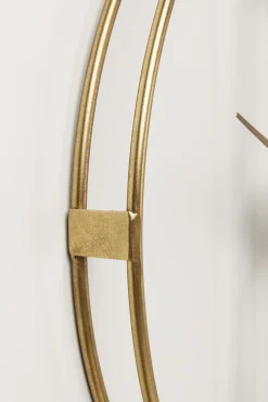 Zegary*KARE Design Zegar ścienny Clip Ø60 Cm Złoty