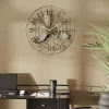 Zegary*KARE Design Zegar ścienny Fan Blade Ø61 Srebrny