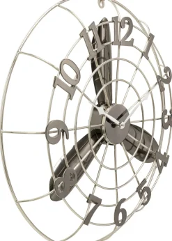 Zegary*KARE Design Zegar ścienny Fan Blade Ø61 Srebrny