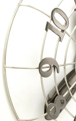 Zegary*KARE Design Zegar ścienny Fan Blade Ø61 Srebrny