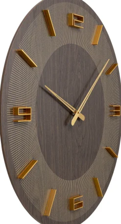Zegary*KARE Design Zegar ścienny Levi Ø60 Cm Brązowy