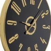 Zegary*KARE Design Zegar ścienny Nowoczesny Czarno-złoty Ø76 Cm