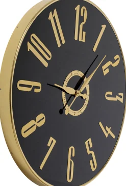 Zegary*KARE Design Zegar ścienny Nowoczesny Czarno-złoty Ø76 Cm