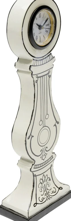 Zegary*KARE Design Zegar Stołowy Biały Wzory Czarne Klasyczne 9x26 Cm