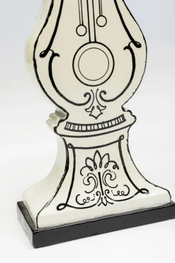 Zegary*KARE Design Zegar Stołowy Biały Wzory Czarne Klasyczne 9x26 Cm
