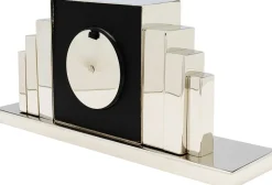 Zegary*KARE Design Zegar Stołowy Srebrny Stal Niklowana 33 Cm
