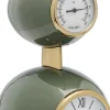 Zegary*KARE Design Zegar Stołowy Zielono-złoty Stalowy 57 Cm