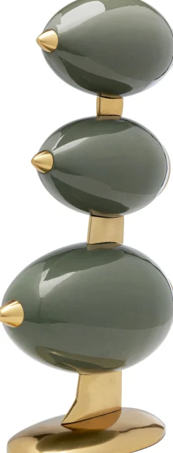 Zegary*KARE Design Zegar Stołowy Zielono-złoty Stalowy 57 Cm