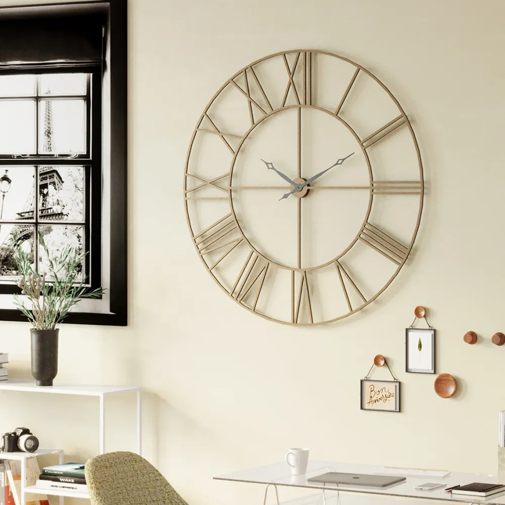 Zegary*KARE Design Zegar Wiszący Factory Ø121 Cm Brązowy