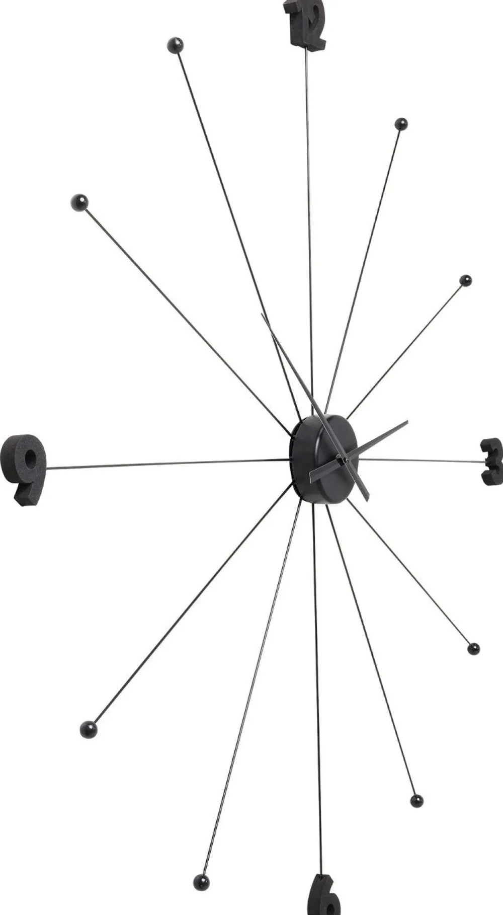 Zegary*KARE Design Zegar Wiszący Like Umbrella Ø100 Cm Czarny