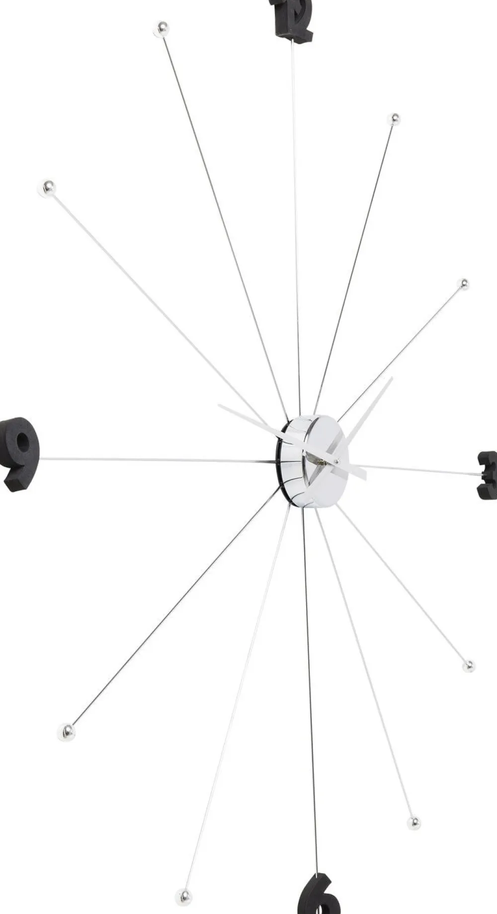 Zegary*KARE Design Zegar Wiszący Like Umbrella Ø100 Cm Chromowy