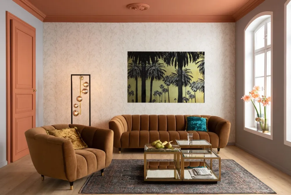 Stoliki Kawowe*KARE Design Zestaw Czterech ław Luigi Złote