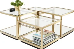 Stoliki Kawowe*KARE Design Zestaw Czterech ław Luigi Złote
