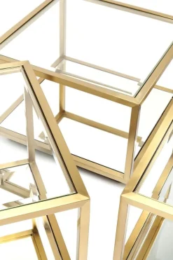 Stoliki Kawowe*KARE Design Zestaw Czterech ław Luigi Złote