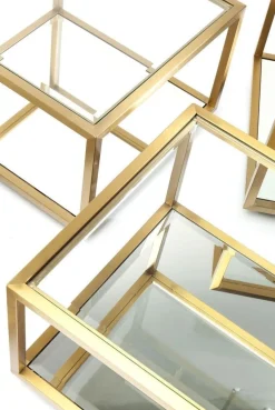 Stoliki Kawowe*KARE Design Zestaw Czterech ław Luigi Złote