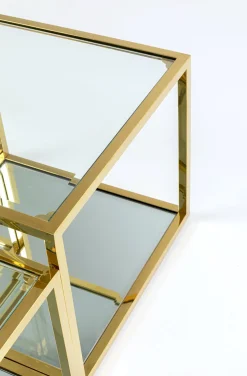 Stoliki Kawowe*KARE Design Zestaw Czterech Stolików Kawowych Orion Złote