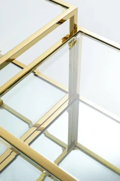Stoliki Kawowe*KARE Design Zestaw Czterech Stolików Kawowych Orion Złote