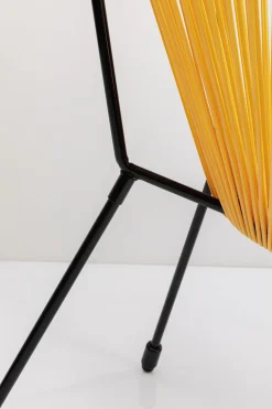 Fotele*KARE Design Zestaw Dwóch Foteli Ogrodowych - Kolor żółty Nogi Czarne 73x85 Cm