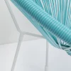 Fotele*KARE Design Zestaw Dwóch Foteli Ogrodowych - Kolor Turkusowy Nogi Białe 73x85 Cm