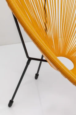 Fotele*KARE Design Zestaw Dwóch Foteli Ogrodowych - Kolor Pomarańczowy Nogi Czarne 73x85 Cm