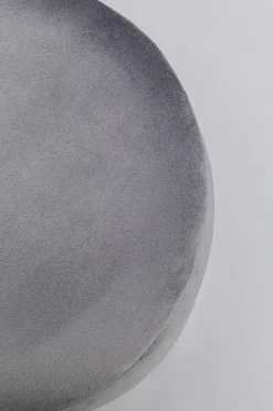 Pufy*KARE Design Zestaw Dwóch Puf Tapicerowanych Ze Schowkiem Szare Podstawy Srebrne