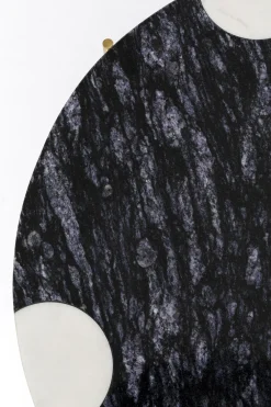 Stoliki Kawowe*KARE Design Zestaw Dwóch Stolików Do Salonu Czarno-białe Nogi Złote