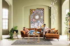 Stoliki Kawowe*KARE Design Zestaw Dwóch Stolików Kawowych Roma - Złote - Blaty Marmur
