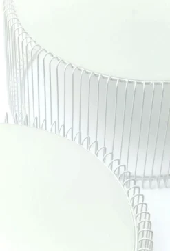 Stoliki Kawowe*KARE Design Zestaw Dwóch Stolików Kawowych Wire Białe
