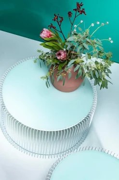 Stoliki Kawowe*KARE Design Zestaw Dwóch Stolików Kawowych Wire Białe