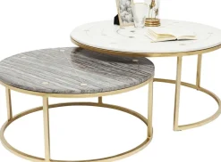 Stoliki Kawowe*KARE Design Zestaw Dwóch Stolików Kawowych Mystic Round Kolorowe Ø90