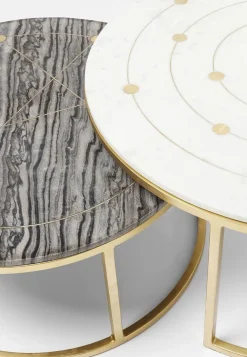 Stoliki Kawowe*KARE Design Zestaw Dwóch Stolików Kawowych Mystic Round Kolorowe Ø90