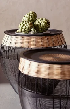 Stoliki Kawowe*KARE Design Zestaw Dwóch Stolików Kawowych African Drums Czarne