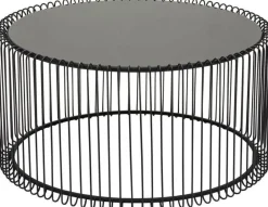 Stoliki Kawowe*KARE Design Zestaw Dwóch Stolików Kawowych Wire Czarne