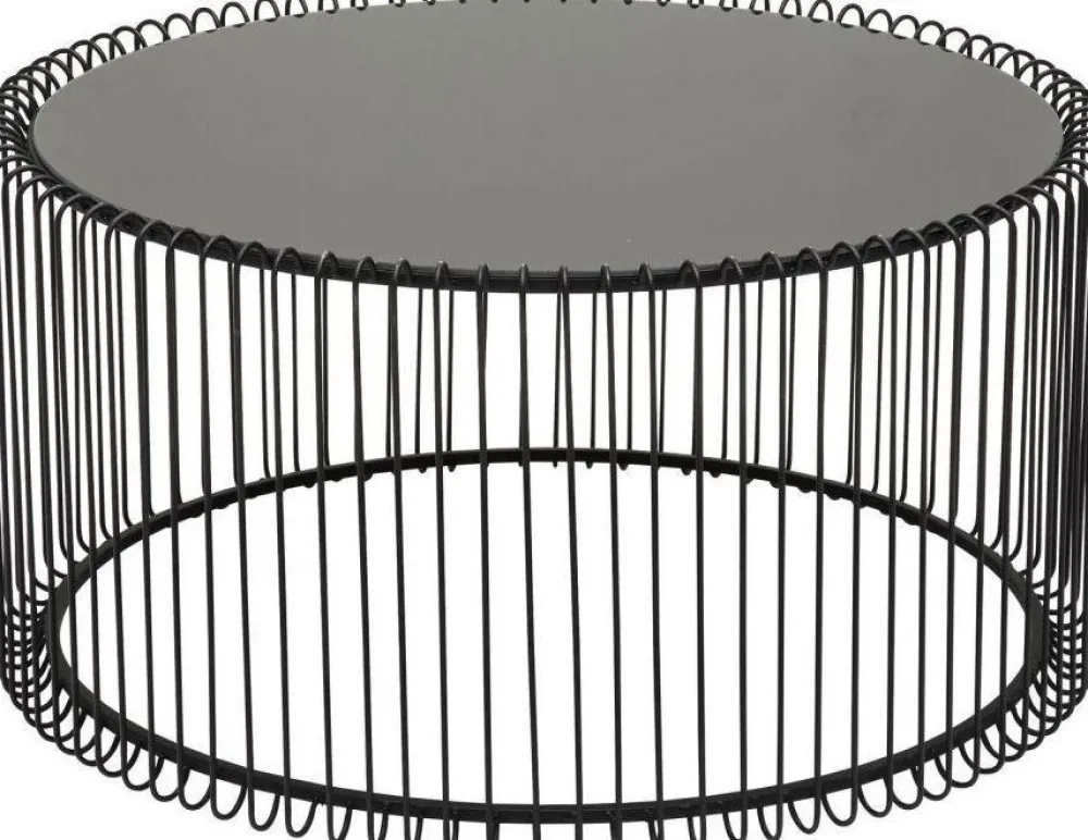 Stoliki Kawowe*KARE Design Zestaw Dwóch Stolików Kawowych Wire Czarne