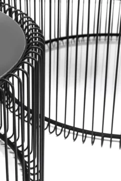 Stoliki Kawowe*KARE Design Zestaw Dwóch Stolików Kawowych Wire Czarne