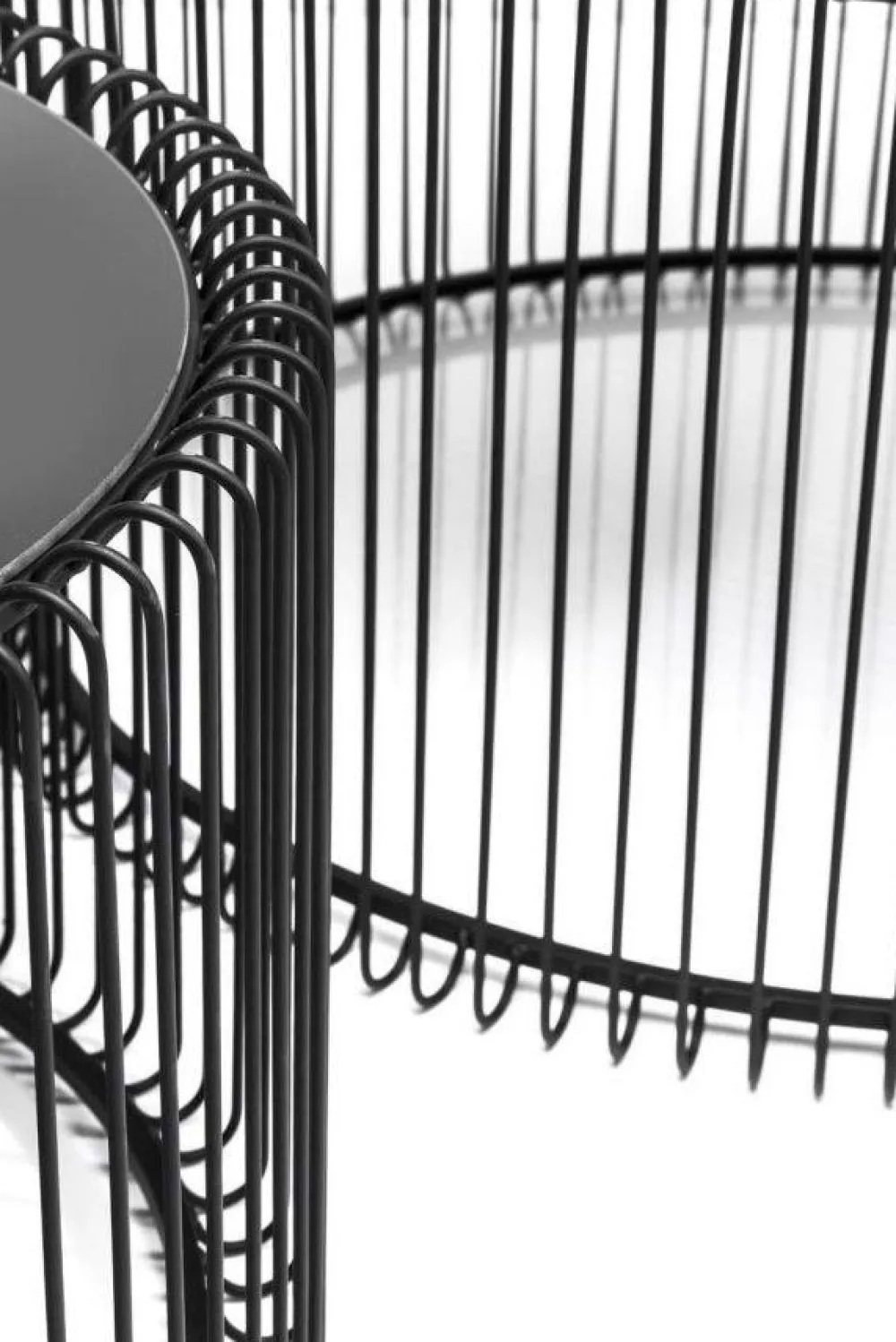 Stoliki Kawowe*KARE Design Zestaw Dwóch Stolików Kawowych Wire Czarne