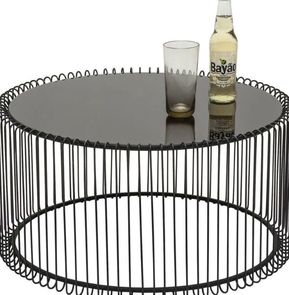 Stoliki Kawowe*KARE Design Zestaw Dwóch Stolików Kawowych Wire Czarne