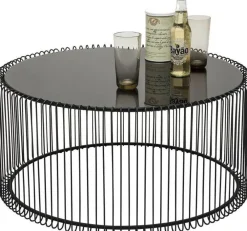 Stoliki Kawowe*KARE Design Zestaw Dwóch Stolików Kawowych Wire Czarne