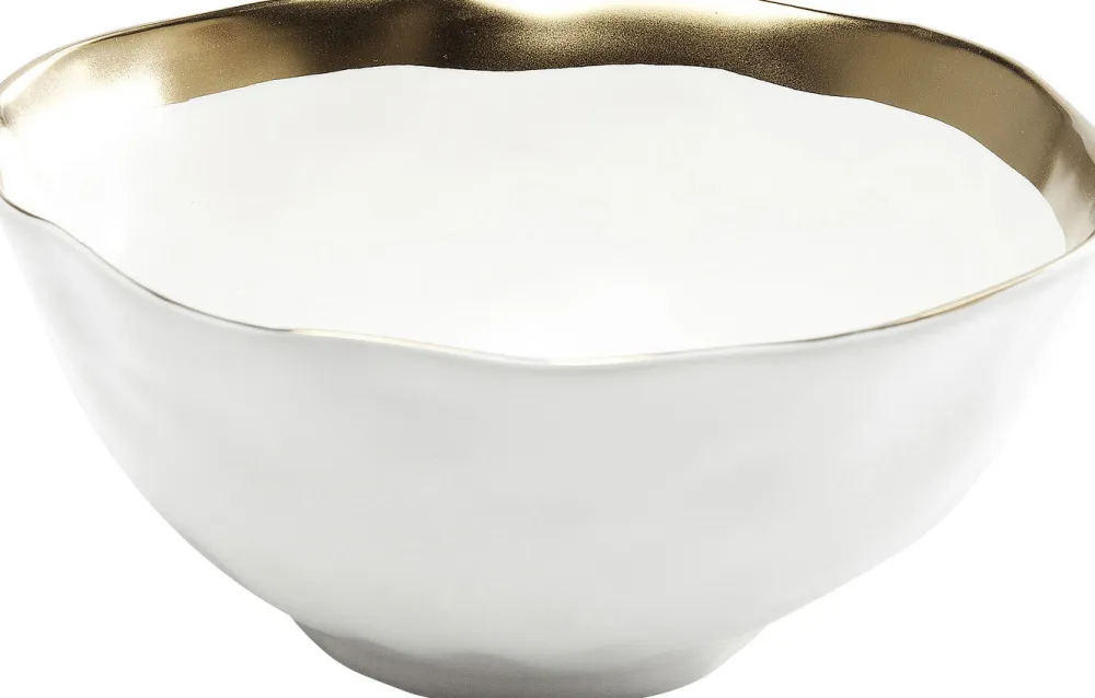 Zastawa Stołowa|Talerze*KARE Design Zestaw śniadaniowy Bell 12 El. Biało-złoty