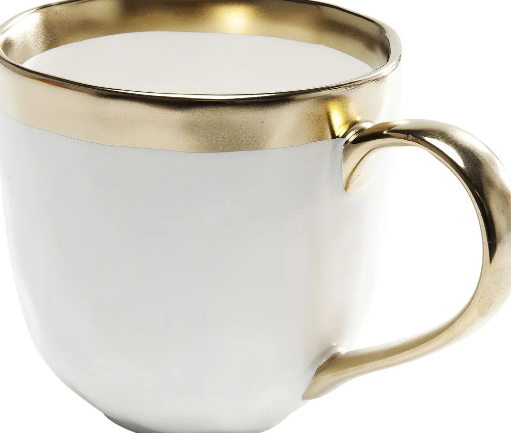 Zastawa Stołowa|Talerze*KARE Design Zestaw śniadaniowy Bell 12 El. Biało-złoty