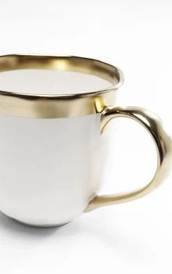 Zastawa Stołowa|Talerze*KARE Design Zestaw śniadaniowy Bell 12 El. Biało-złoty