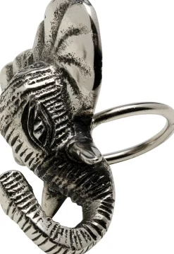 Zastawa Stołowa|Akcesoria Do Kuchni*KARE Design Zestaw 4 Pierścieni Na Serwetki Aluminiowe Srebrne Motyw Słoni